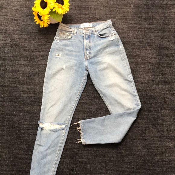 Reformation Distressed Button Up Jeans - Picture 2 of 8